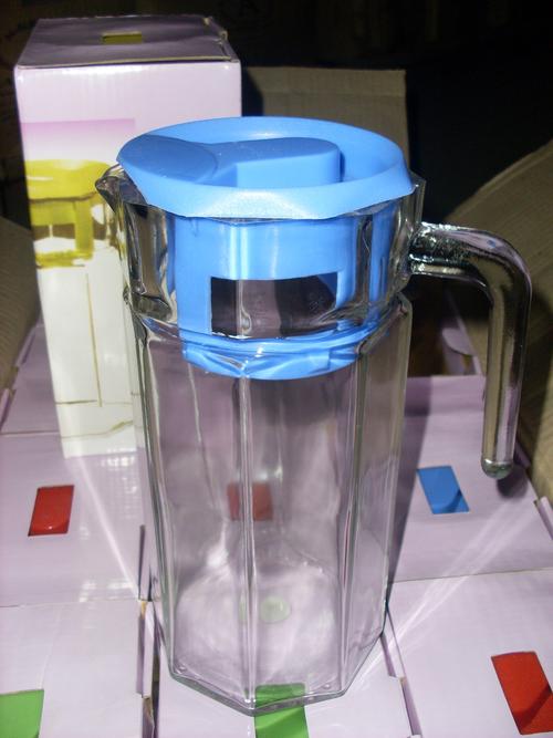 5l 透明玻璃冷水壶 大八角壶 果汁茶水壶 啤酒壶 奶茶壶